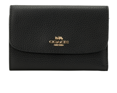 Coach Trifold Wallet, &pound;60, Accessories, Black, Leather, Front view